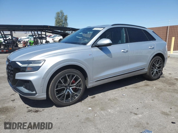 2019 Audi Q8 Premium Plus z VIN WA1EVAF13KD021055, wystawiony jako Copart lot #51812235 z przebiegiem 96 502 mil mil oraz Czysty tytuł • Clean title. Historia ofert i sprzedaży dostępna na DreamBid. Obrazek 1.