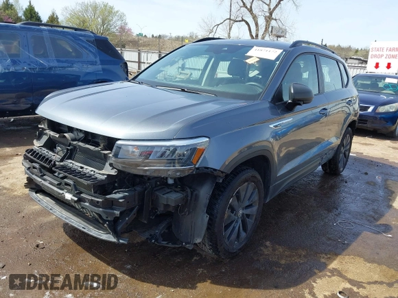 2024 Volkswagen Taos S с VIN 3VV5X7B26RM002498, выставлен на аукционе IAAI как лот 41871172 с пробегом 28 345 миль миль и . История ставок и продаж доступна на DreamBid. Изображение 2.