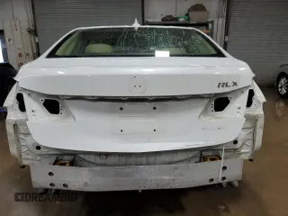 2014 Acura RLX Tech Pkg with VIN JH4KC1F58EC007386, listed as a Copart auction lot 85366634 with 124,832 mi miles and Salvage Title. Bid and sale history available at carsss.com. Image 6.