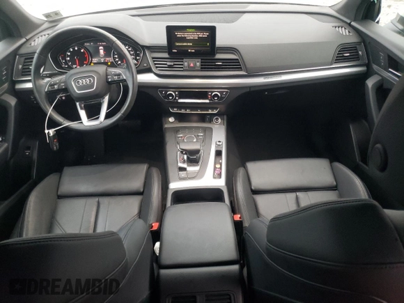 2020 Audi Q5 Premium with VIN WA1ANAFY5L2091293, listed as a Copart auction lot 44263385 with 45,383 mi miles and Salvage Title. Bid and sale history available at carsss.com. Image 8.
