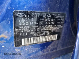 2020 Genesis G70 3.3T with VIN KMTG34LE8LU049126, listed as a Copart auction lot 79768854 with 47,158 mi miles and Salvage Title. Bid and sale history available at DreamBid. Image 12.