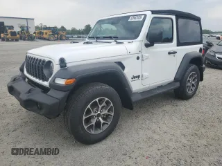 2024 Jeep Wrangler Sport S z VIN 1C4PJXAG3RW368392, wystawiony jako Copart lot #52962535 z przebiegiem 9 128 mil mil oraz Szkoda całkowita • Salvage title. Historia ofert i sprzedaży dostępna na DreamBid. Obrazek 1.