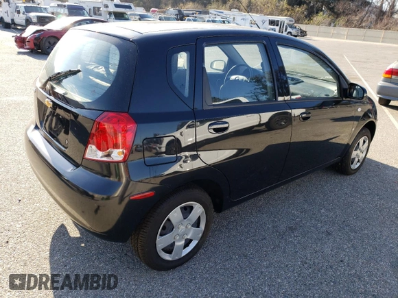 2008 Chevrolet Aveo LS with VIN KL1TD66658B048780, listed as a Copart auction lot 88987715 with 51 mi miles and Salvage Title. Bid and sale history available at DreamBid. Image 3.