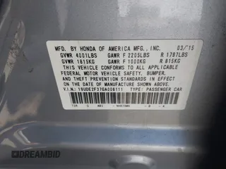 2016 Acura ILX with VIN 19UDE2F37GA006111, listed as a IAAI auction lot 42097253 with 77,698 mi miles and . Bid and sale history available at carsss.com. Image 9.