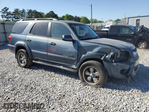 2005 Toyota Sequoia SR5 with VIN 5TDBT44A55S253751, listed as a Copart auction lot 52070225 with 191,245 mi miles and Salvage Title. Bid and sale history available at DreamBid. Image 4.