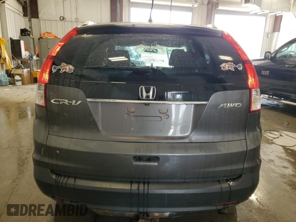 2014 Honda CR-V EX z VIN 2HKRM4H54EH625434, wystawiony jako Copart lot #59043775 z przebiegiem 165 550 mil mil oraz Nie do naprawy • Non repairable. Historia ofert i sprzedaży dostępna na DreamBid. Obrazek 6.