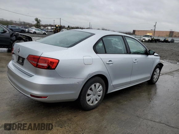 2015 Volkswagen Jetta S with VIN 3VW1K7AJ2FM303265, listed as a Copart auction lot 51550585 with 79,378 mi miles and Salvage title. Bid and sale history available at DreamBid. Image 3.
