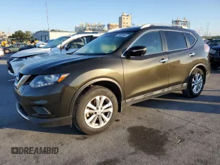 2015 Nissan Rogue SV with VIN 5N1AT2ML4FC760124, listed as a Copart auction lot 73885444 with 34,038 mi miles and Salvage Title. Bid and sale history available at carsss.com. Image 1.