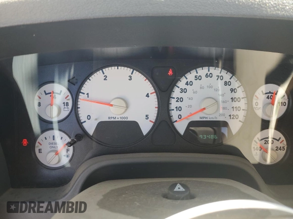 2006 Dodge 3500 SLT with VIN 3D7LL38C26G119182, listed as a Copart auction lot 73410784 with 93,486 mi miles and Salvage title. Bid and sale history available at DreamBid. Image 9.