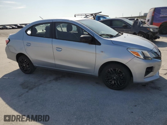2022 Mitsubishi Mirage ES z VIN ML32FUFJ0NHF05453, wystawiony jako Copart lot #53673125 z przebiegiem 50 565 mil mil oraz Szkoda całkowita • Salvage title. Historia ofert i sprzedaży dostępna na DreamBid. Obrazek 4.