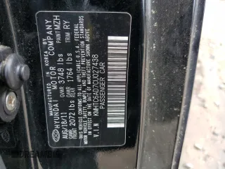 2012 Hyundai Veloster w/Gray Int с VIN KMHTC6AD7CU027438, выставлен на аукционе Copart как лот 59955105 с пробегом 279 179 миль миль и Чистый • Clean title. История ставок и продаж доступна на DreamBid. Изображение 12.