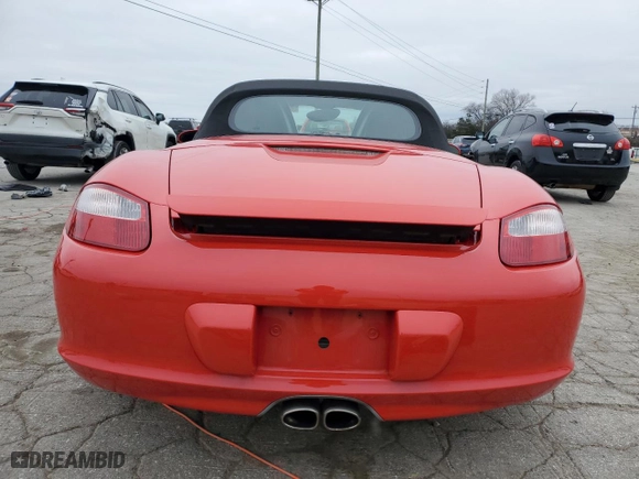 2007 Porsche Boxster S with VIN WP0CB29837U731164, listed as a Copart auction lot 41564995 with 67,473 mi miles and Salvage Title. Bid and sale history available at carsss.com. Image 6.