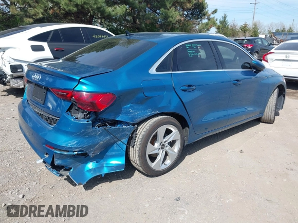 2023 Audi A3 Premium z VIN WAUAUDGY1PA084908, wystawiony jako IAAI lot #42048782 z przebiegiem 28 860 mil mil oraz . Historia ofert i sprzedaży dostępna na DreamBid. Obrazek 4.