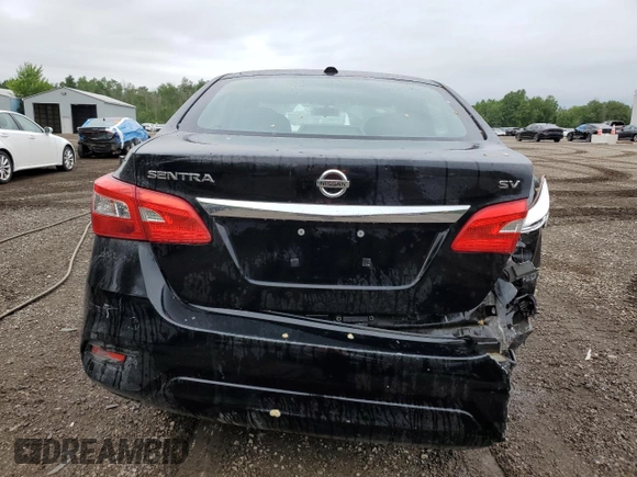 2017 Nissan Sentra SV with VIN 3N1AB7AP9HY374047, listed as a Copart auction lot 61791785 with 154,194 mi miles and Salvage title. Bid and sale history available at DreamBid. Image 6.
