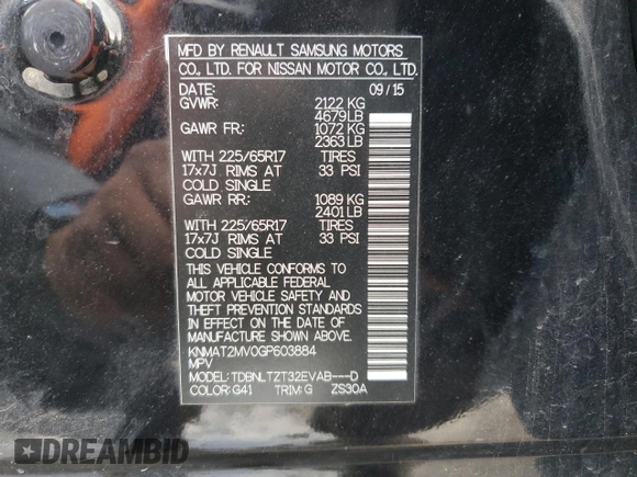 2016 Nissan Rogue S z VIN KNMAT2MV0GP603884, wystawiony jako Copart lot #55231415 z przebiegiem 119 046 mil mil oraz Nie do naprawy • Non repairable. Historia ofert i sprzedaży dostępna na DreamBid. Obrazek 13.