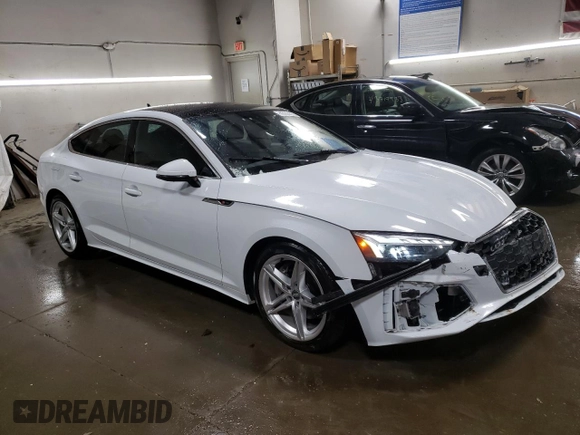 2021 Audi A5 Sportback S line Premium Plus with VIN WAUFACF59MA006436, listed as a Copart auction lot 43553033 with 19,353 mi miles. Bid and sale history available at carsss.com. Image 4.
