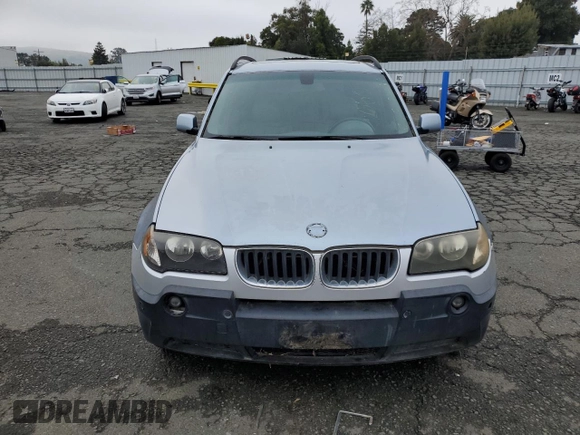 2004 BMW X3 2.5i with VIN WBXPA73434WC40705, listed as a Copart auction lot 85604554 with 157,616 mi miles and Salvage Title. Bid and sale history available at carsss.com. Image 5.