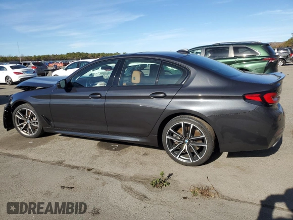 2023 BMW 5 Series 540i xDrive with VIN WBA73BJ04PCL27216, listed as a Copart auction lot 80195474 with 16,862 mi miles and Salvage Title. Bid and sale history available at carsss.com. Image 2.