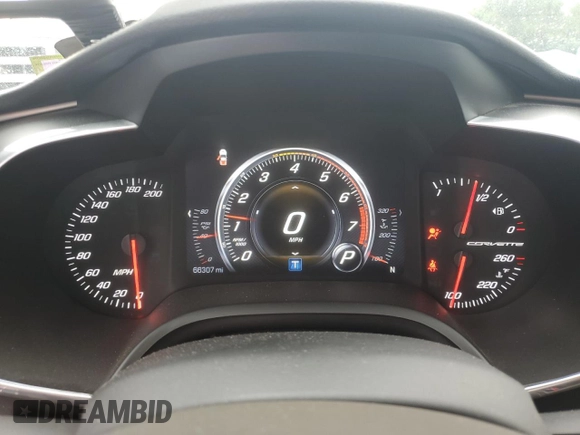 2015 Chevrolet Corvette Z51 2LT with VIN 1G1YK3D71F5117595, listed as a Copart auction lot 56466555 with 66,307 mi miles and Salvage title. Bid and sale history available at DreamBid. Image 9.