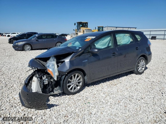 2013 Toyota Prius v Two with VIN JTDZN3EU4D3193103, listed as a Copart auction lot 46634435 with 0 mi miles and Salvage Title. Bid and sale history available at carsss.com. Image 1.