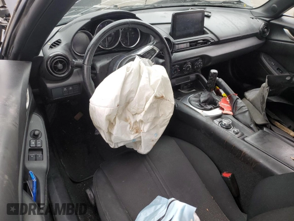2021 Mazda MX-5 Miata Sport with VIN JM1NDAB70M0455950, listed as a Copart auction lot 54979915 with Not provided miles and Salvage title. Bid and sale history available at DreamBid. Image 8.