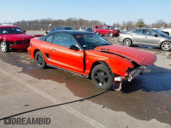 1994 Ford Mustang with VIN 1FALP4046RF166767, listed as a IAAI auction lot 41757303 with 99,425 mi miles. Bid and sale history available at carsss.com. Image 1.