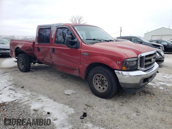 2002 Ford F-250 XL with VIN 1FTNW20S92EC71985, listed as a Copart auction lot 89347385 with 191,326 mi miles and Salvage Title. Bid and sale history available at DreamBid. Image 4.
