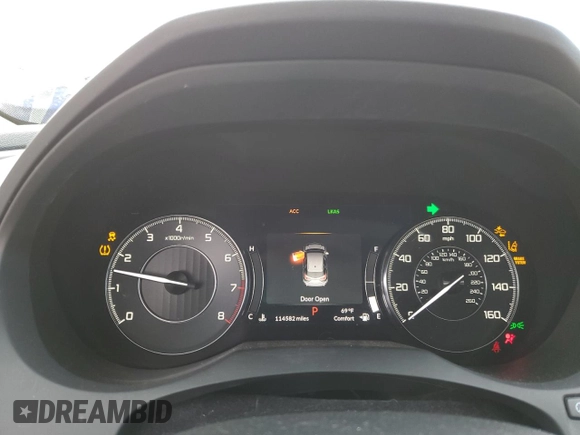 2019 Acura RDX with VIN 5J8TC1H38KL022310, listed as a Copart auction lot 54165295 with 114,582 mi miles and Salvage title. Bid and sale history available at DreamBid. Image 9.