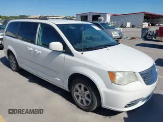 2012 Chrysler Town & Country Touring with VIN 2C4RC1BG7CR308985, listed as a IAAI auction lot 42015578 with 196,604 mi miles. Bid and sale history available at carsss.com. Image 1.