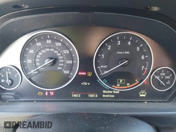 2015 BMW 3 Series 328i xDrive with VIN WBA3B5G54FNS19686, listed as a IAAI auction lot 41431980 with 74,613 mi miles and . Bid and sale history available at DreamBid. Image 7.
