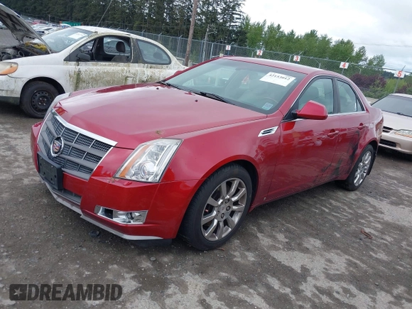 2008 Cadillac CTS AWD w/1SB with VIN 1G6DT57V380185215, listed as a IAAI auction lot 42153012 with 126,098 mi miles. Bid and sale history available at carsss.com. Image 2.