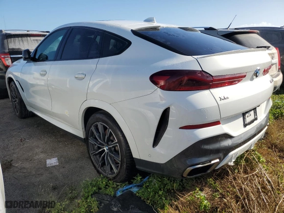 2022 BMW X6 M50i with VIN 5UXCY8C07N9K86690, listed as a Copart auction lot 74115254 with 0 mi miles and Salvage Title. Bid and sale history available at carsss.com. Image 2.