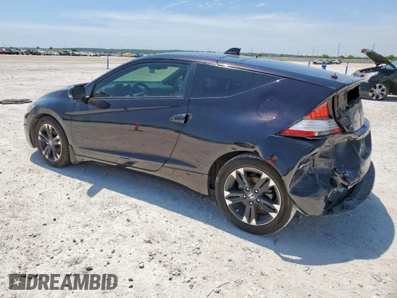 2015 Honda CR-Z EX with VIN JHMZF1D6XFS001159, listed as a Copart auction lot 57032225 with 59,903 mi miles and Salvage title. Bid and sale history available at DreamBid. Image 2.