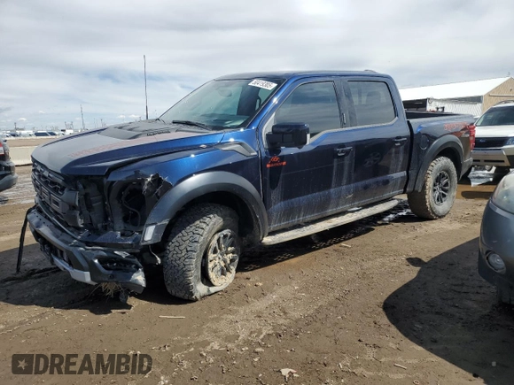 2024 Ford F-150 Raptor with VIN 1FTFW1RG3RFA46852, listed as a Copart auction lot 50419305 with 13,414 mi miles and Salvage Title. Bid and sale history available at DreamBid. Image 1.