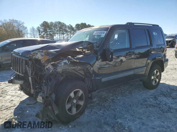 2008 Jeep Liberty Sport with VIN 1J8GP28KX8W236264, listed as a Copart auction lot 84846924 with 226,714 mi miles and Salvage Title. Bid and sale history available at DreamBid. Image 1.