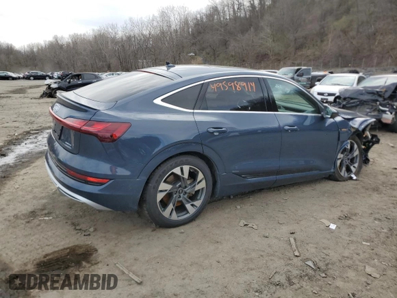 2021 Audi e-tron Sportback Prestige z VIN WA13AAGE0MB019623, wystawiony jako Copart lot #49598914 z przebiegiem 20 856 mil mil oraz . Historia ofert i sprzedaży dostępna na DreamBid. Obrazek 3.