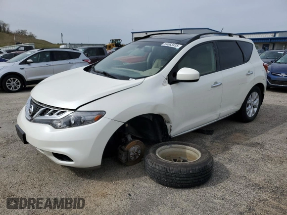 2014 Nissan Murano S with VIN JN8AZ1MW6EW504060, listed as a Copart auction lot 54063455 with 160,296 mi miles and Non Repairable. Bid and sale history available at DreamBid. Image 1.