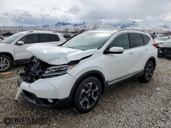 2019 Honda CR-V Touring with VIN 7FARW2H95KE015140, listed as a Copart auction lot 49655225 with 95,832 mi miles and Salvage Title. Bid and sale history available at carsss.com. Image 1.