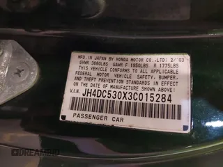 2003 Acura RSX Type S with VIN JH4DC530X3C015284, listed as a IAAI auction lot 42475178 with 210,734 mi miles and . Bid and sale history available at DreamBid. Image 9.