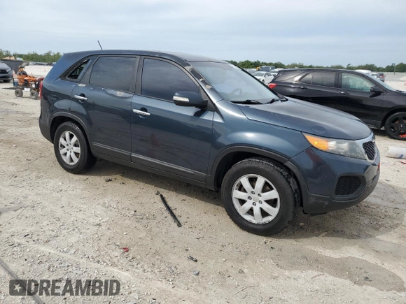 2011 Kia Sorento LX with VIN 5XYKT3A11BG014799, listed as a Copart auction lot 49966885 with 185,247 mi miles and Salvage Title. Bid and sale history available at DreamBid. Image 4.