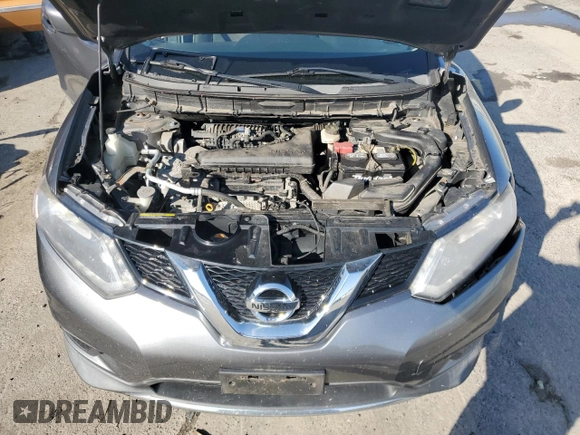 2016 Nissan Rogue SV with VIN KNMAT2MV1GP621391, listed as a Copart auction lot 52091055 with 99,970 mi miles and Salvage Title. Bid and sale history available at DreamBid. Image 12.