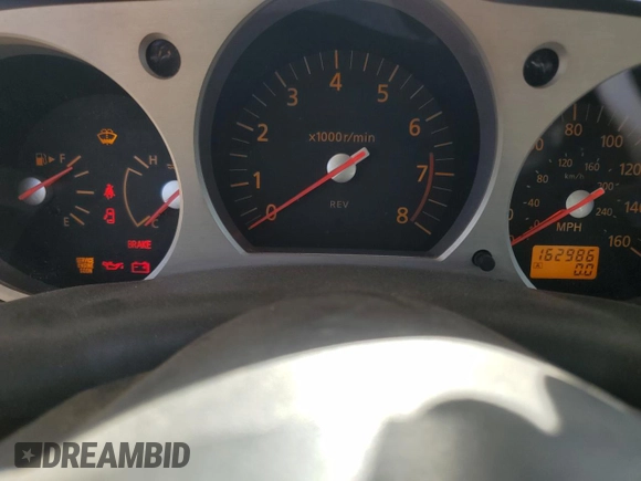 2005 Nissan 350Z Touring with VIN JN1AZ34EX5M652872, listed as a Copart auction lot 52520485 with 162,986 mi miles and Clean Title. Bid and sale history available at carsss.com. Image 9.