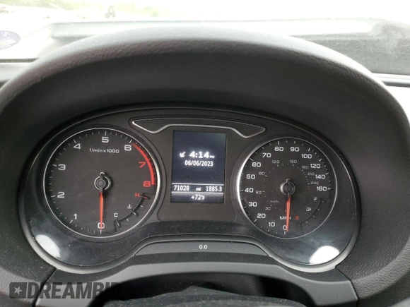 2015 Audi A3 2.0T Premium Plus with VIN WAUEFGFF0F1132085, listed as a Copart auction lot 54300513 with 71,028 mi miles. Bid and sale history available at carsss.com. Image 9.