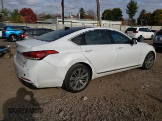 2018 Genesis G80 3.8L with VIN KMHGN4JE0JU250796, listed as a Copart auction lot 78609444 with 121,395 mi miles and Salvage Title. Bid and sale history available at DreamBid. Image 3.