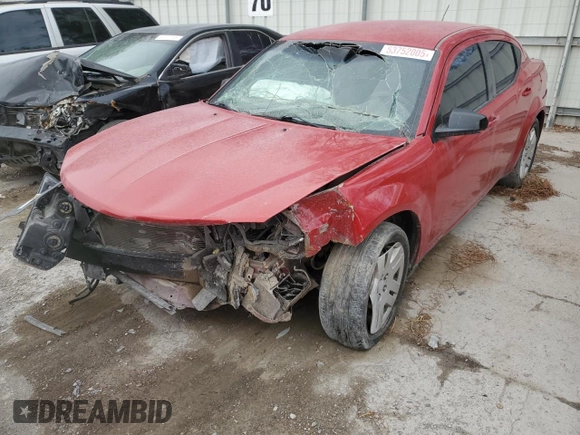 2014 Dodge Avenger SE with VIN 1C3CDZAG3EN234150, listed as a Copart auction lot 53752005 with Not provided miles and Salvage title. Bid and sale history available at DreamBid. Image 1.