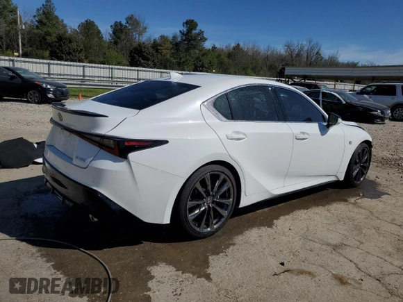2024 Lexus IS with VIN JTHGZ1B26R5076877, listed as a Copart auction lot 50035165 with 17,527 mi miles and Salvage Title. Bid and sale history available at carsss.com. Image 3.
