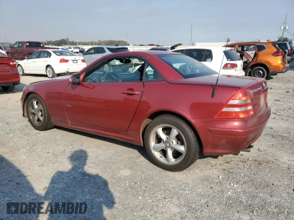 2002 Mercedes-Benz SLK 320 z VIN WDBKK65F52F245314, wystawiony jako Copart lot #42694015 z przebiegiem 114 998 mil mil oraz Szkoda całkowita • Salvage title. Historia ofert i sprzedaży dostępna na DreamBid. Obrazek 2.