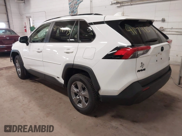 2023 Toyota RAV4 Hybrid XLE with VIN JTMRWRFV1PD180055, listed as a IAAI auction lot 41748593 with 40,487 mi miles. Bid and sale history available at carsss.com. Image 3.