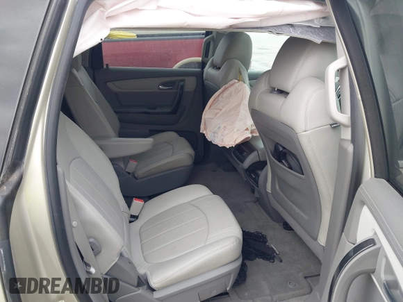 2015 Chevrolet Traverse LTZ z VIN 1GNKRJKD6FJ237851, wystawiony jako IAAI lot #41847524 z przebiegiem 84 809 mil mil oraz . Historia ofert i sprzedaży dostępna na DreamBid. Obrazek 8.