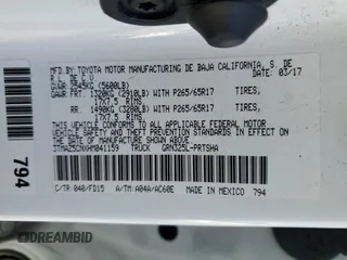 2017 Toyota Tacoma SR5 with VIN 3TMAZ5CNXHM041159, listed as a Copart auction lot 52250905 with 99,337 mi miles and Salvage Title. Bid and sale history available at DreamBid. Image 14.